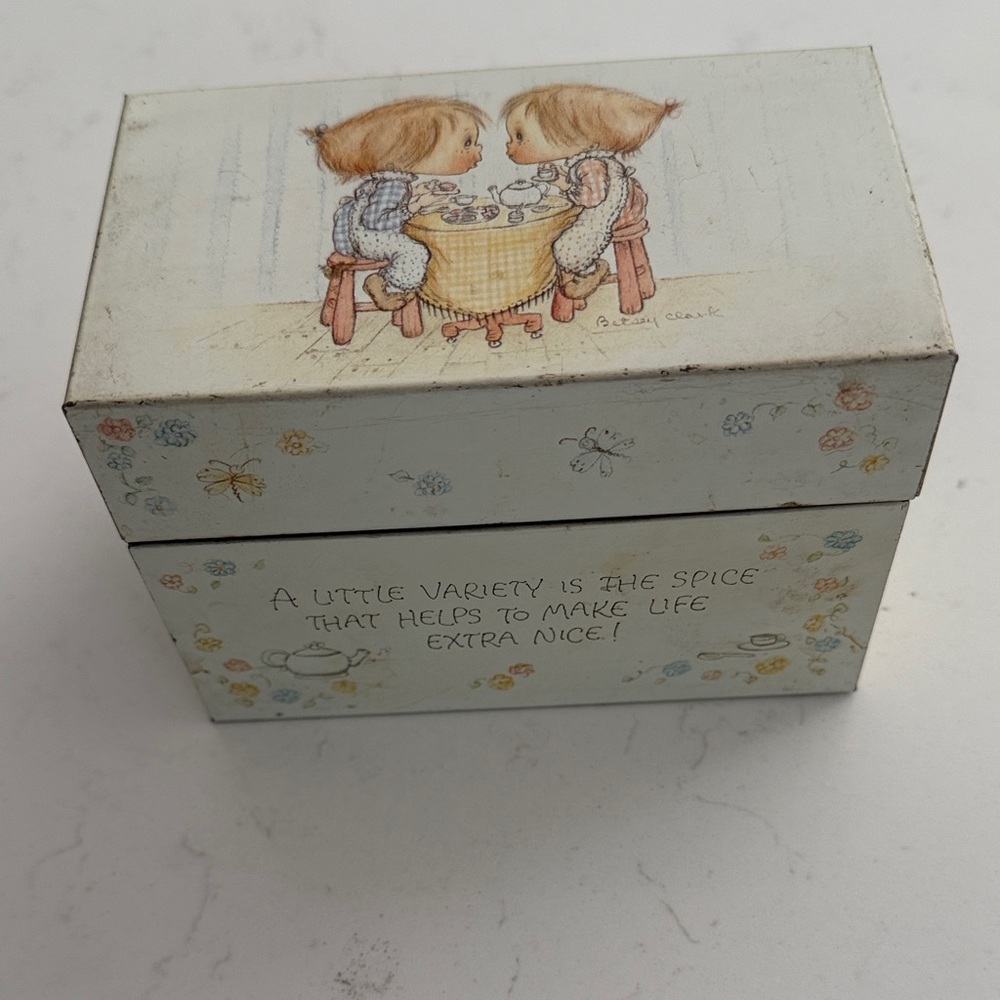 Vintage Metal Recipe Box Hallmark Betsy Clark Recipe Box